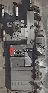 Satellite image of Purfleet Cement Kiln: source google earth