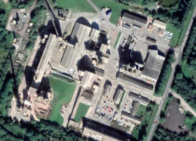 Cookstown Cement Plant satellite image - source google maps