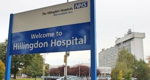 Picture of Hillingdon Hospital Sign - all rights reserved