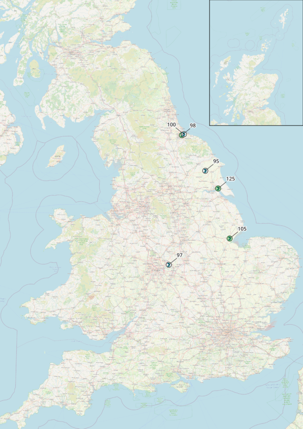 Locations of Under Construction Biomass EfWs in the UK